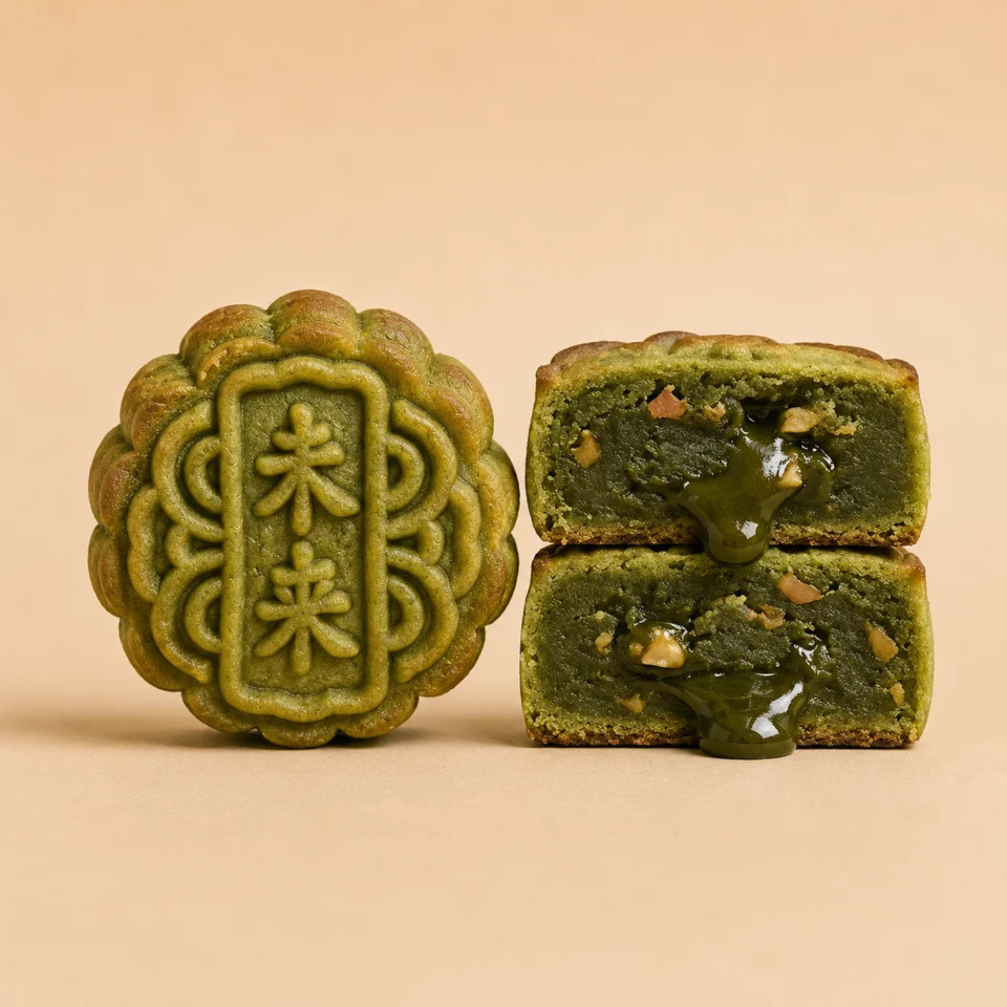 Pistachio Lava Custard Mooncake